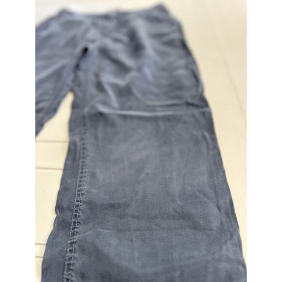 Zara Basic Womens Z1975 Denim Pants Size 2 Navy Blue Tapered Cuffed Lyocell - Picture 2 of 6